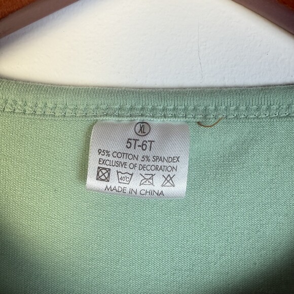 Girls Fall Outfit 5T-6T | Dog Pumpkin Top & Gingham Leggings Set - Picture 3 of 10